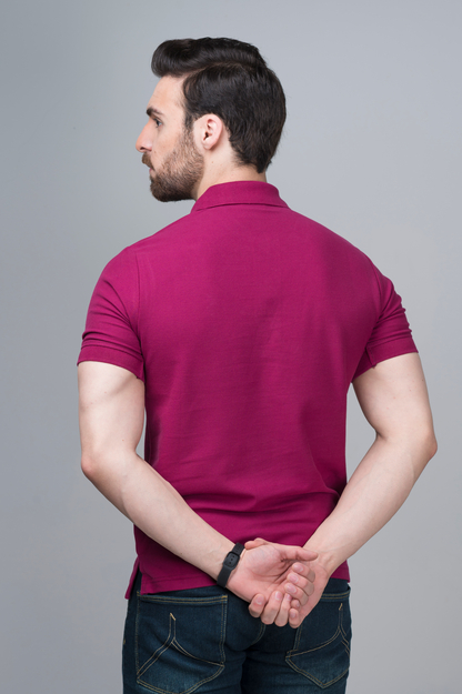 Men’s Vivacious Classic Polo back view, displaying the classic design and smooth finish.