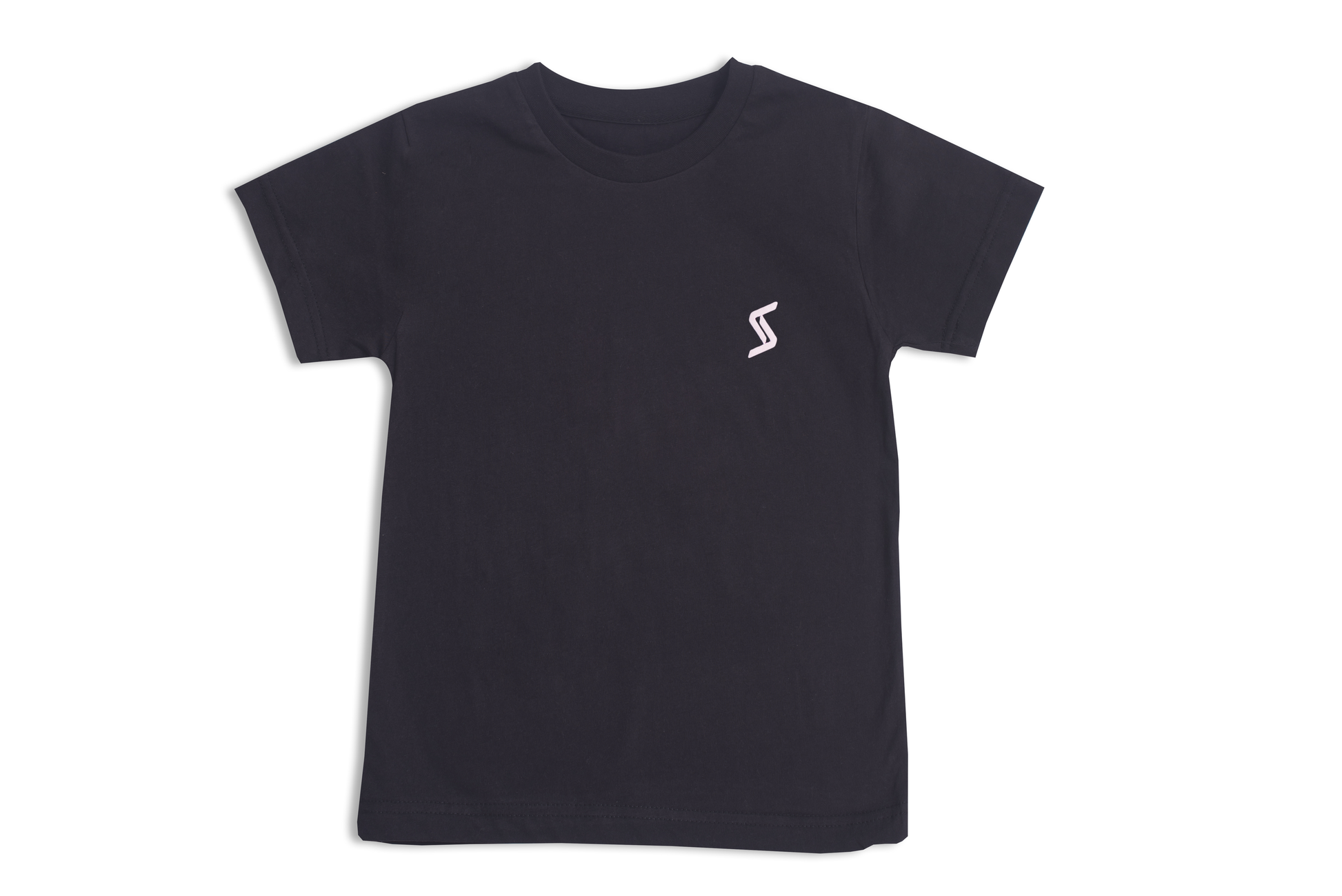 Men’s Black Regular Fit T-Shirt front view, featuring short sleeves, crew neck, and printed logo for a stylish look.