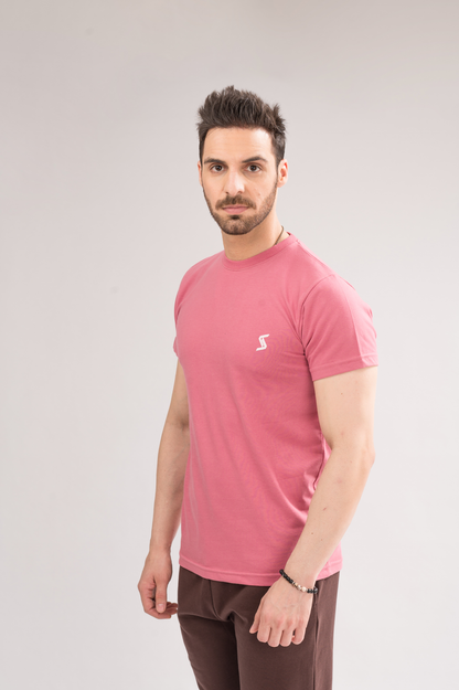 Side view of Men’s Rapture Rose Regular Fit T-Shirt, showcasing the comfortable fit and versatile design.