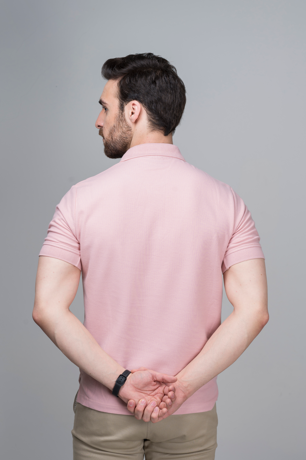 Men’s Spanish Villa Classic Polo back view, displaying the classic design and smooth finish.