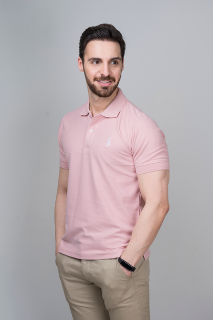 Side view of Men’s Spanish Villa Classic Polo, showcasing the fit and stylish short sleeves.