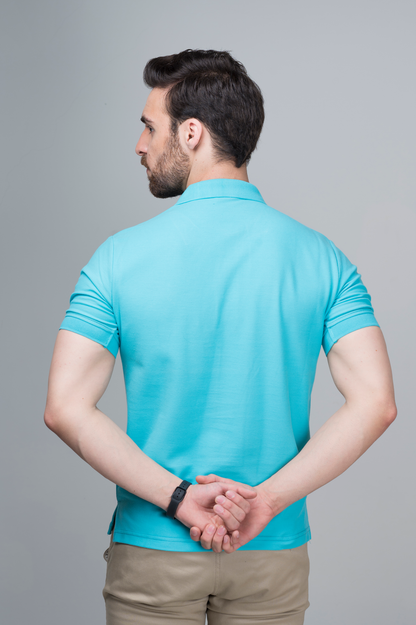 Men’s Capri Classic Polo back view, displaying the classic design and smooth finish.