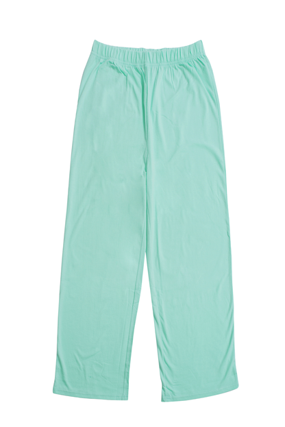 Close-up of the elasticated waist and soft fabric of Women’s HoneyDew Relaxed Fit Flared Cotton Blend Trousers, highlighting the stylish and comfortable design.