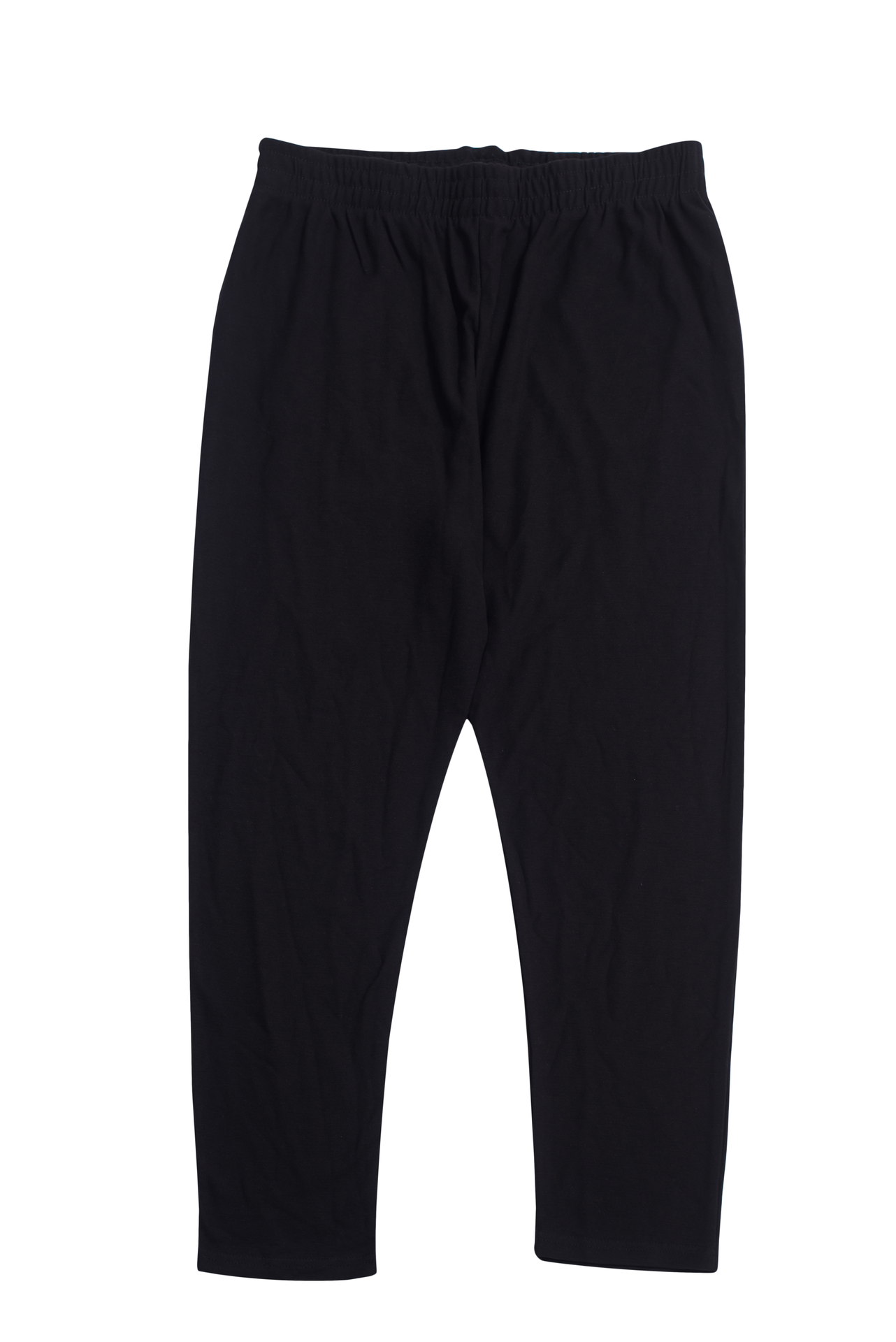 Close-up of the elasticated waistband and honeycomb pique fabric of Women’s Black Cotton Blend Pants, highlighting the comfort and breathability.