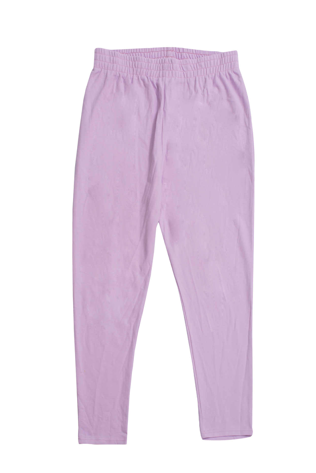 Close-up of the elasticated waistband and honeycomb pique fabric of Women’s Lilac Cotton Blend Pants, highlighting the comfort and breathability.